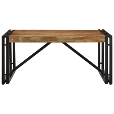 vidaXL többszínű tömör újrahasznosított fa dohányzóasztal 80x80x35 cm (4016671) bútor