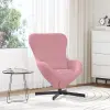  vidaXL Tojásfotel Rózsaszín 63 x 73 x 90 cm Bársony
