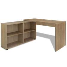 vidaXL tölgy sarok íróasztal 4 polccal (243059) bútor