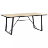 vidaXL Tölgyszínű MDF étkezőasztal 200 x 100 x 75 cm