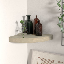 vidaXL tölgyszínű MDF lebegő sarokpolc 25 x 25 x 3,8 cm bútor