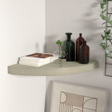 vidaXL tölgyszínű MDF lebegő sarokpolc 35 x 35 x 3,8 cm bútor