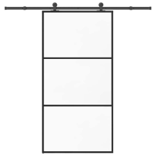 vidaXL tolóajtó vasalatokkal 102x205 cm ESG üveg&alumínium nyílászáró
