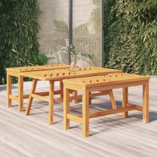 vidaXL tömör akácfa dohányzóasztal 100 x 50 x 45 cm kerti bútor