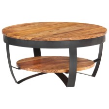 vidaXL tömör akácfa dohányzóasztal 65 x 65 x 32 cm bútor