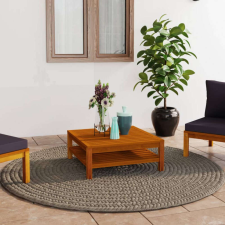 vidaXL tömör akácfa dohányzóasztal 65 x 65 x 35 cm bútor