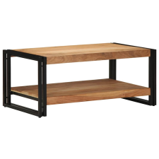 vidaXL tömör akácfa dohányzóasztal 90x50x38 cm bútor