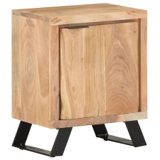 vidaXL tömör akácfa éjjeliszekrény természetes szélekkel 40x30x50 cm bútor