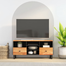 vidaXL tömör akácfa és műfa TV-szekrény 100x33x46 cm bútor
