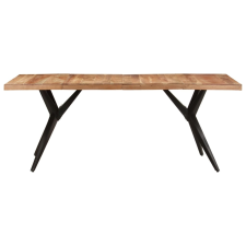 vidaXL tömör akácfa étkezőasztal 200 x 90 x 76 cm (323571) bútor