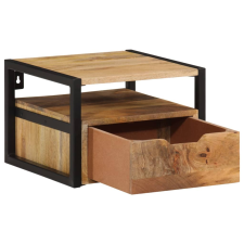 vidaXL tömör akácfa falra szerelhető éjjeliszekrény 35x35x25 cm (372725) bútor