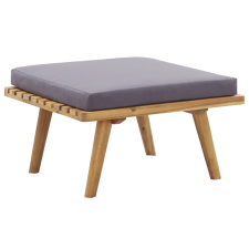 vidaXL tömör akácfa kerti lábzsámoly párnával 60 x 60 x 29 cm kerti bútor