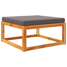 vidaXL tömör akácfa kerti lábzsámoly párnával 65 x 65 x 29 cm kerti bútor