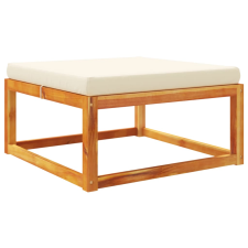 vidaXL tömör akácfa kerti lábzsámoly párnával 65 x 65 x 29 cm kerti bútor