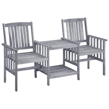 vidaXL tömör akácfa kerti székek teázóasztallal 159 x 61 x 92 cm kerti bútor