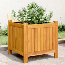 vidaXL Tömör akácfa kerti virágtartó béléssel 42 x 42 x 40 cm kerti tárolás