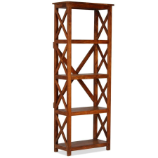 vidaXL tömör akácfa könyvespolc mézszínű felülettel 60 x 30 x 160 cm bútor