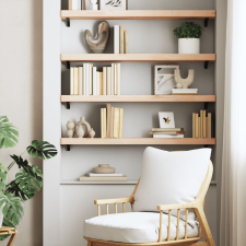 vidaXL tömör bükkfa falipolc 80 x 20 x 4 cm bútor