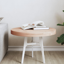 vidaXL tömör bükkfa kerek asztallap Ø50 x 4 cm bútor