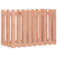 vidaXL tömör douglas fa kerti magaságyás kerítéssel 100x50x70 cm (832485) kerti tárolás