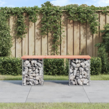 vidaXL tömör duglászfenyő gabion kerti pad 103x31x42 cm kerti bútor