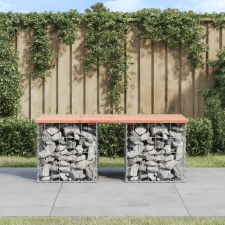vidaXL tömör duglászfenyő gabion kerti pad 103x44x42 cm kerti bútor