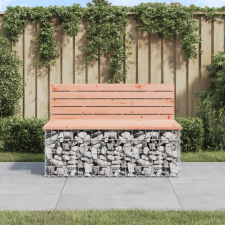 vidaXL tömör duglászfenyő gabion kerti pad 103x70x65 cm kerti bútor