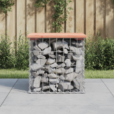 vidaXL tömör duglászfenyő gabion kerti pad 43x44x42 cm kerti bútor
