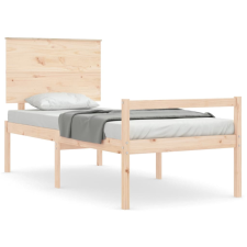 vidaXL tömör fa ágy időseknek fejtámlával 100x200 cm (3195471) ágy és ágykellék