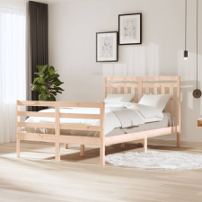 vidaXL tömör fa ágykeret 120 x 190 cm (4FT Small Double) ágy és ágykellék