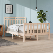 vidaXL tömör fa ágykeret 120 x 190 cm (4FT Small Double) ágy és ágykellék