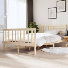 vidaXL Tömör fa ágykeret 120 x 200 cm ágy és ágykellék