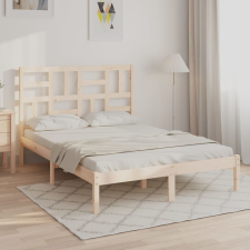 vidaXL tömör fa ágykeret 135 x 190 cm (4FT6 Double) ágy és ágykellék