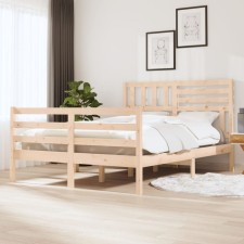 vidaXL tömör fa ágykeret 135 x 190 cm (4FT6 Double) ágy és ágykellék