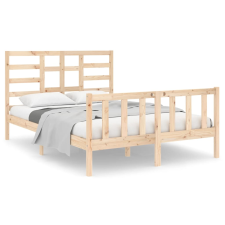 vidaXL tömör fa ágykeret 135 x 190 cm (4FT6 Double) (3105900) ágy és ágykellék