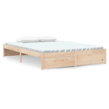 vidaXL tömör fa ágykeret 140 x 190 cm (814929) - Ágyak és ágykeretek ágy és ágykellék