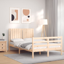 vidaXL tömör fa ágykeret fejtámlával 120 x 200 cm ágy és ágykellék