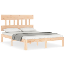 vidaXL tömör fa ágykeret fejtámlával 120 x 200 cm (3193591) ágy és ágykellék