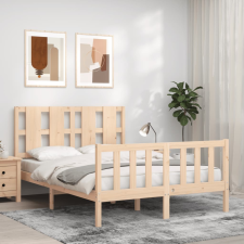 vidaXL tömör fa ágykeret fejtámlával 140 x 200 cm ágy és ágykellék