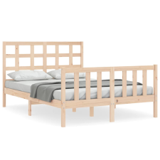 vidaXL tömör fa ágykeret fejtámlával 140 x 200 cm (3192101) ágy és ágykellék