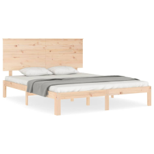 vidaXL tömör fa ágykeret fejtámlával 160 x 200 cm (3193671) ágy és ágykellék
