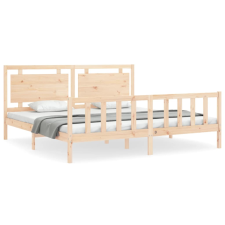 vidaXL tömör fa ágykeret fejtámlával 180 x 200 cm (3192181) ágy és ágykellék