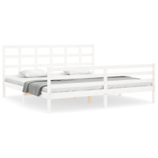 vidaXL tömör fa ágykeret fejtámlával 200 x 200 cm (3194007) ágy és ágykellék