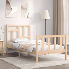 vidaXL tömör fa ágykeret fejtámlával 90 x 200 cm ágy és ágykellék