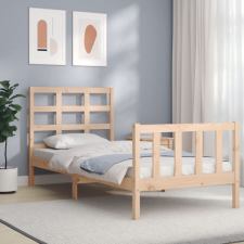 vidaXL tömör fa ágykeret fejtámlával 90 x 200 cm ágy és ágykellék