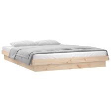 vidaXL tömör fa ágykeret LED-ekkel 180x200 cm (6FT Super King) (819987) ágy és ágykellék