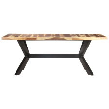 vidaXL tömör fa étkezőasztal mézszínű felülettel 200 x 100 x 75 cm (321549) bútor