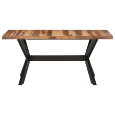vidaXL Tömör fa étkezőasztal paliszander felülettel 160 x 80 x 75 cm bútor