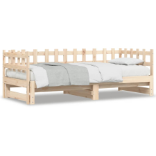 vidaXL tömör fa kihúzható nappali ágy matrac nélkül 2x(90x190) cm (840391) ágy és ágykellék
