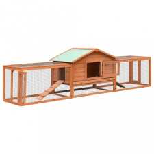 vidaXL tömör fenyő- és jegenyefa nyúlketrec 310x70x87 cm ketrec, szállítóbox rágcsálóknak